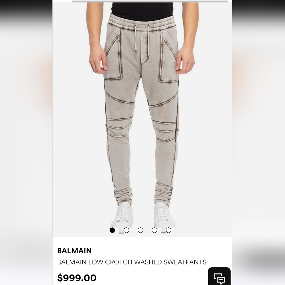 Balmain Washed Effect Joggers AKA.... Mr. Steal Yo Girl Pants😏